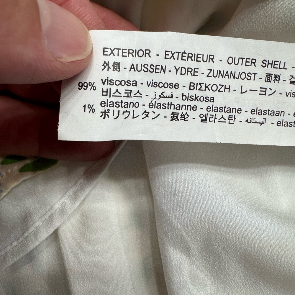 ZARA Pastel Floral Satin Effect Sweetheart Ruffle Strap Mini Dress Size Small - Picture 4 of 6